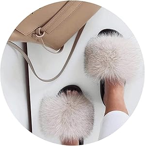 raccoon fur slides amazon