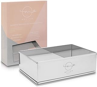 Melino Backrahmen – hochwertiger Backring aus Rostfreiem Edelstahl | rechteckig, verstellbar, leichte Reinigung, platzsparende Aufbewahrung