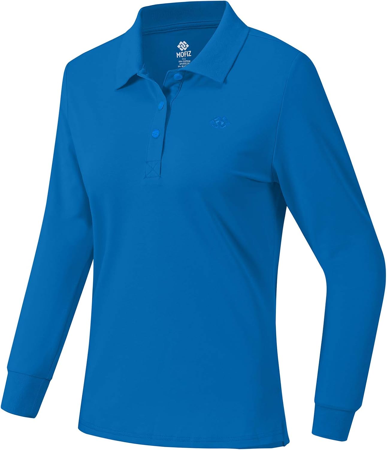 AjezMax Womens Golf Shirts Long Sleeve Polo Shirt Sport Basic Quick Dry Shirt: Clothing