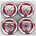 JXHDKJ 4pcs W005-R 58mm Car Styling Accessories Emblem Badge Sticker Wheel Hub Caps Centre Cover Red for Jaguar XF XJ XJS XK S-Type X-Type