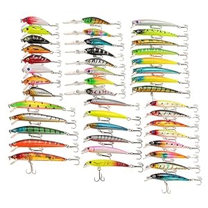 Lixada 43pcs Leurres De Pêche Kit Artificielle Appâts Kit Pêche Accessoires