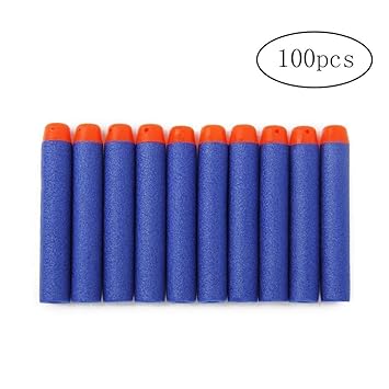 100 Stück Nachfüllpack Weichschaum Bullets Für Nerf N-Strike Elite Series Blasters Spielzeug-Gewehr-Munition Blau