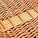 KINGSO Wicker Front Handlebar Bike Basket Bicycle Front Box with Lid and Handle
