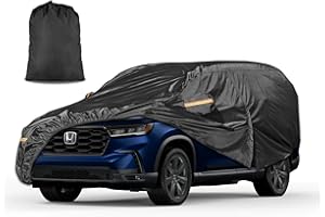 INSAUTO Car Cover Waterproof All Weather Custom Fit for 1995-2025 Honda CRV,1996-2024 Toyota RAV4 Accessories, Heavy Duty Outdoor Full Exterior Cover, Sun Rain UV Dust Snow Protection with Door Zipper