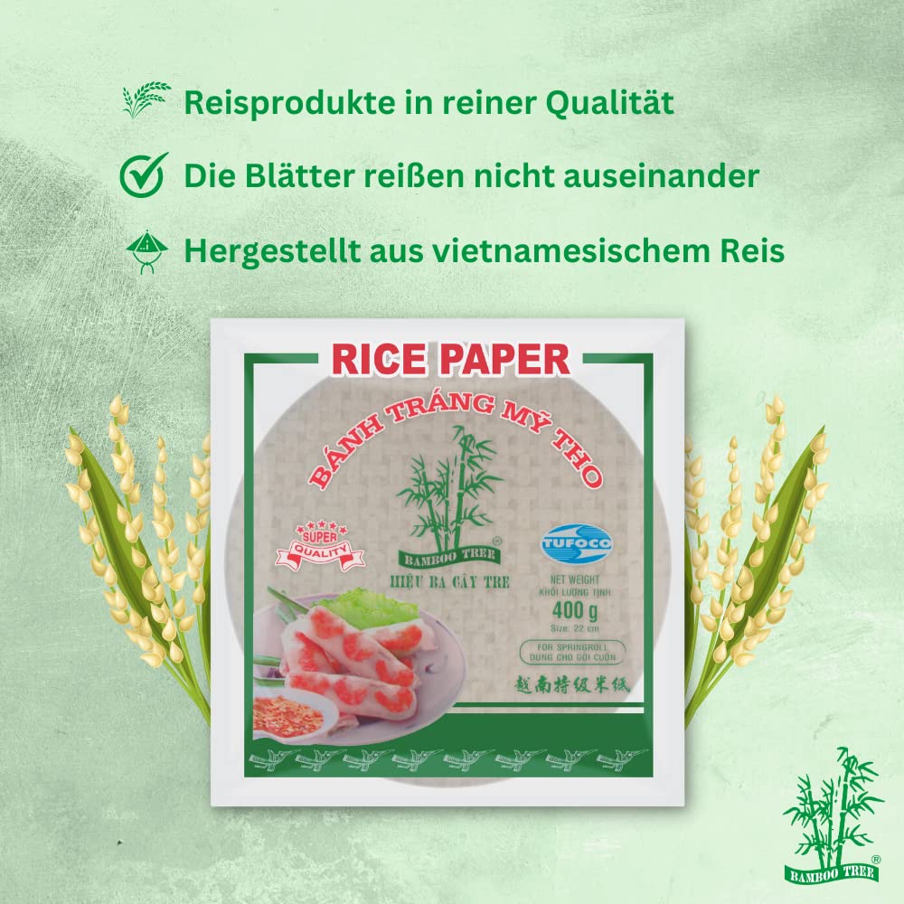 BAMBOO TREE - Reispapier 22Cm. (Sommerrollen) - (1 X 400 GR) 3