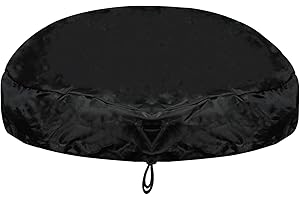 Klmnop 55 Gallon Drum Lid Cover, Waterproof Lid Cover for 55 Gallon Drum with Adjustable Drawstring Fits Most Water Barrel and Trash Can(1 Pack)