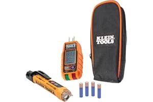 Klein Tools RT250KIT Non-Contact Voltage Tester and GFCI Receptacle Tester with LCD and Flashlight, Voltage Electrical Test K
