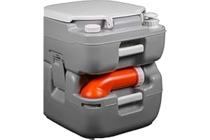 Reliance Products Flush-N-GO | Model 4822 Portable Flushing Toilet | 3 Gallon Water Tank | 325 Pound Capacity, Black/Grey, One Size (9248-22)