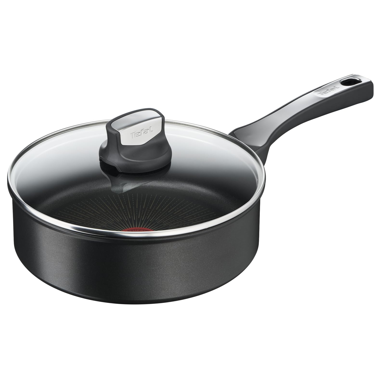 Tefal Unlimited On, Premium Cookware, 24 cm Saute Pan, UK’s Long Lasting Non-Stick, Frying Pan, Heat Indicator, Induction Hob Compatible, Dishwasher Safe, Aluminium, Black, G25932AZ — image 1