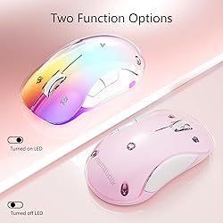 memzuoix 2.4G LED Wireless Mouse, Rechargeable