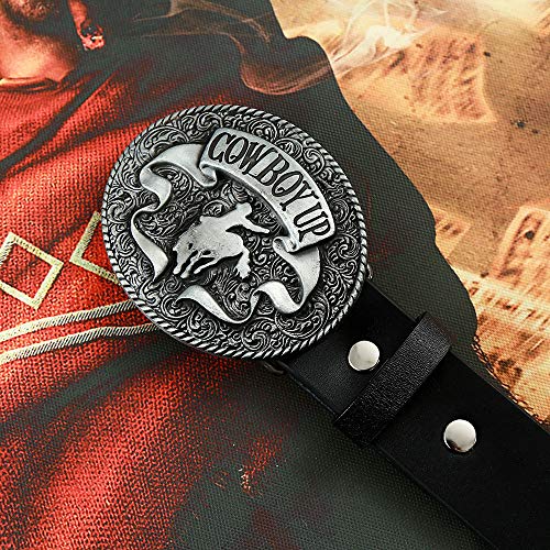 KDG western cowboy gold belt buckle for man eagle running horse bull