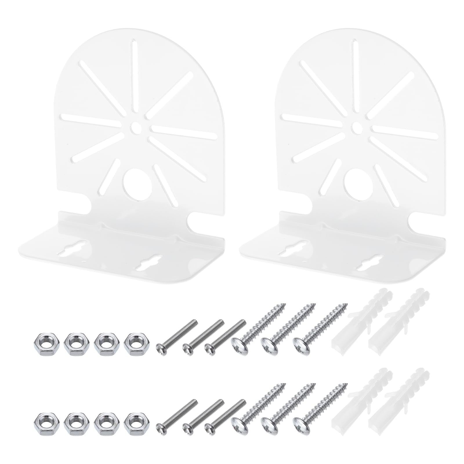 PATIKIL Dome Security Camera Mounting 4.6 Inch, 2 Pack Universal L-Shape Dome Right Angle Wall Mounting Bracket Steel, White