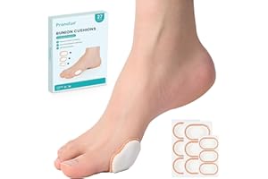 Promifun Foam Bunion Pads to Wear with Shoes - 27 ct Bunion Cushion - Moleskin Protect Feet for Men and Women - Stick Center (Multi-Size)