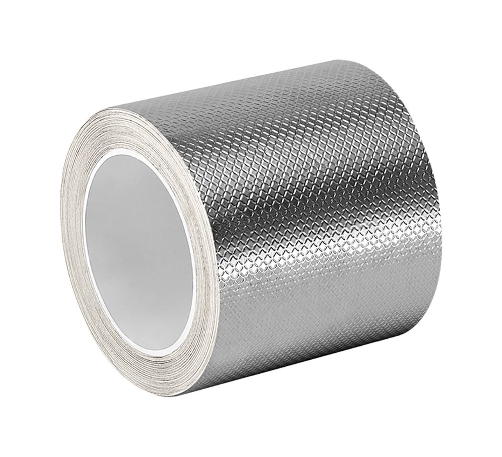 TapeCase 4-6-1345 Silver Embossed Tin-Plated Copper Foil Tape-Converted from 3M, 0.083" Thick, 1" Length, 1" Width