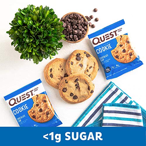 Quest Nutrition Chocolate Chip Protein Cookie, Keto Friendly, High Protein, Low Carb, Soy Free
