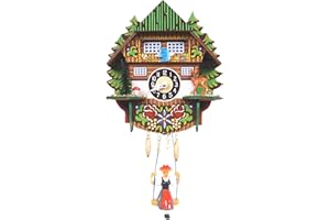 BLACK FOREST Engstler Battery Operated Clock - Mini Size, 6.5" H x 5.5" W x 3.25" D