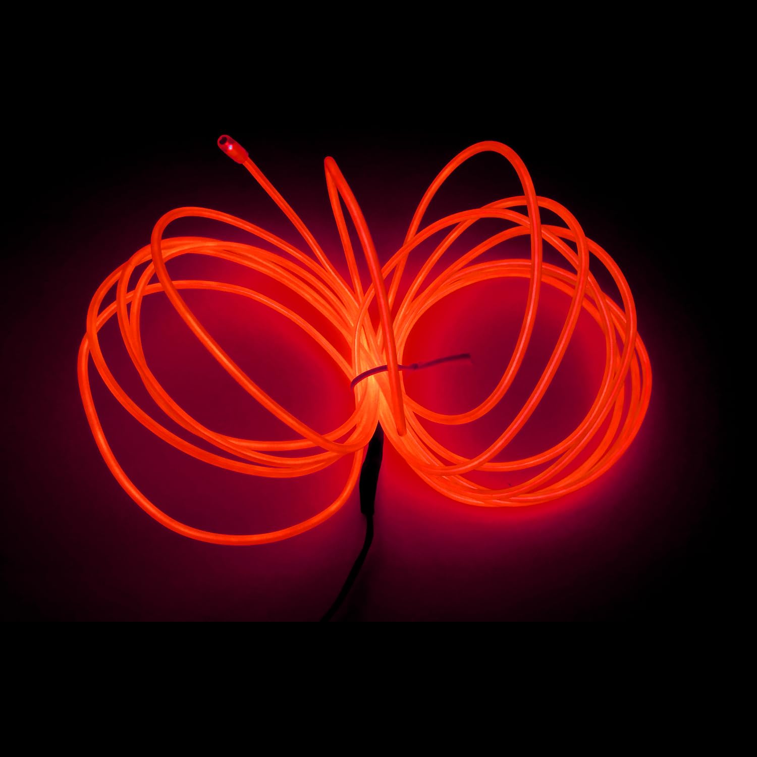 Balabaxer EL Wire Red,16.4ft/5M Neon Lights Noise Reduction Portable Neon Electroluminescent Wire for Parties, Halloween, DIY Decoration