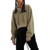 Womens Cropped Sweatshirt Athletic Cropped Essentials Hoodie Sweatshirts For Women Long Sleeves