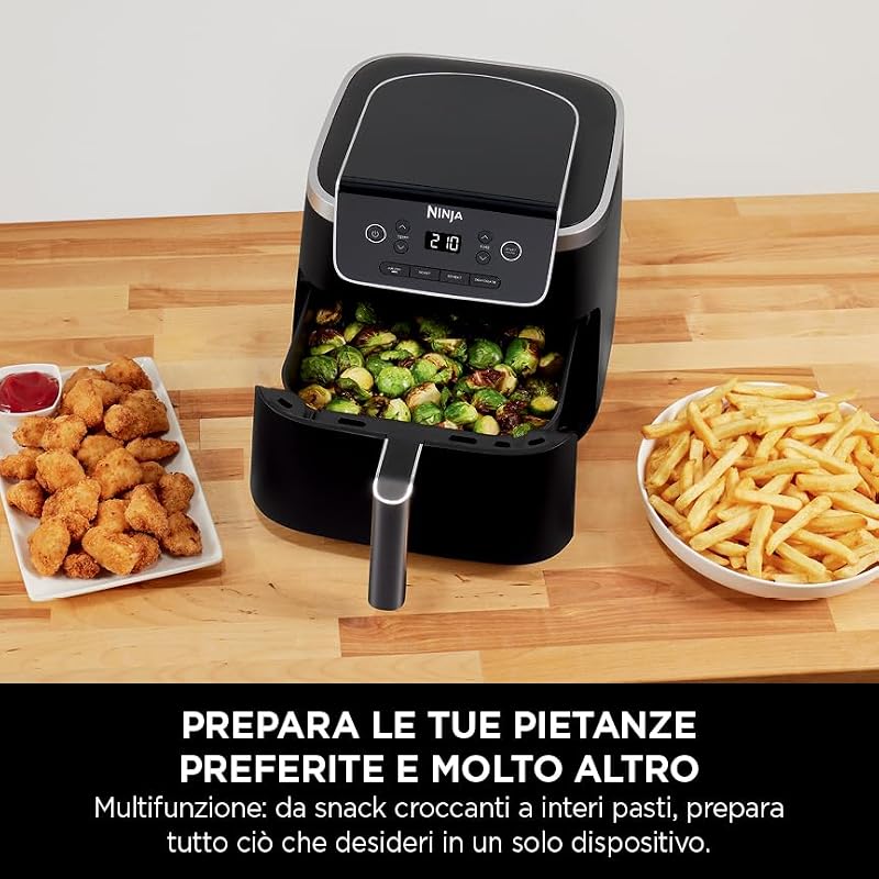PRO, Friggitrice ad Aria da 4,7 L, 1-2 Persone, 4 Funzioni, Nero — foto 4 di 8
