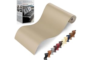 YAFLC Self Adhesive Leather Repair Tape Kit, 4"x 63" Leather Repair Patch for Furniture, Leather Repair Patch for Car seat, Sofas, Couch, Boat Seat Light Khaki