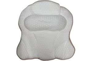 SZXYX Ultimate Comfort Bath Pillow with 6 Non-Slip Suction Cups - Bathtub Pillow Ergonomic Neck & Back Support 9527, Breathable Mesh Design for Spa Relaxation, Durable Bath Accessories (Dark Gray)