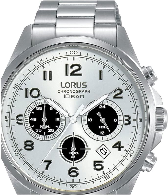 RT307KX9 Montre à Quartz analogique pour Homme avec Bracelet en métal, argenté