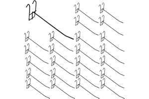 OSVJE 25 Pcs Grid Wall Hooks, Wall Mount Organizers Storage Hooks Customized Display Hangers, Black 6 inch Grid Display Hangers for Retail/Craft Show Home Setup