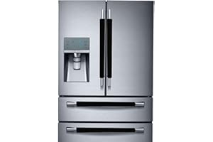 Miaowater 4 PCS Refrigerator Door Handle Covers Kitchen Appliance Decor Handles Anti-Skid Anti-Static Protector Fridge, Dishwasher Oven Keep Off Fingerprints,Food Stains (Black)