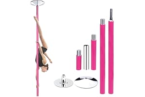 CYLELE MGG Silicone Dance Pole,Removable Stripper Pole,360 Spin and Static Stripper Pole,Fitness Gym Equipment for Home Fitness,Exercise,Bar,Gym,Party