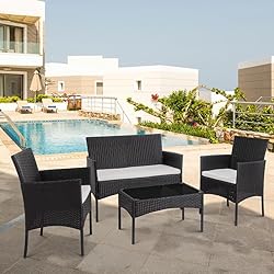 Shintenchi 4 Piece Outdoor Patio Furniture