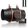 Spider Farmer 6 Inch Smart Inline Duct Fan with GGS Temperature Humidity Controller, WiFi Integrated App Control, 402 CFM Ventilation Exhaust Fan for Heating Cooling Booster, Grow Tents, Hydroponics