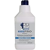 Blue Bear 605 Pro Coating Removal -Quart (32oz), with Safenol | Professional, Low-Odor, Non-Caustic Blend for Varnish, Enamel, Urethane and Latex on Wood, Metal, Concrete, Stone and Masonry
