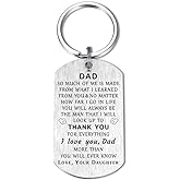 CPLJW Dad Birthday Gift - Gifts for Dad from Son Daughter, Daddy Keychain Gifts for Birthday Fathers Day Presents