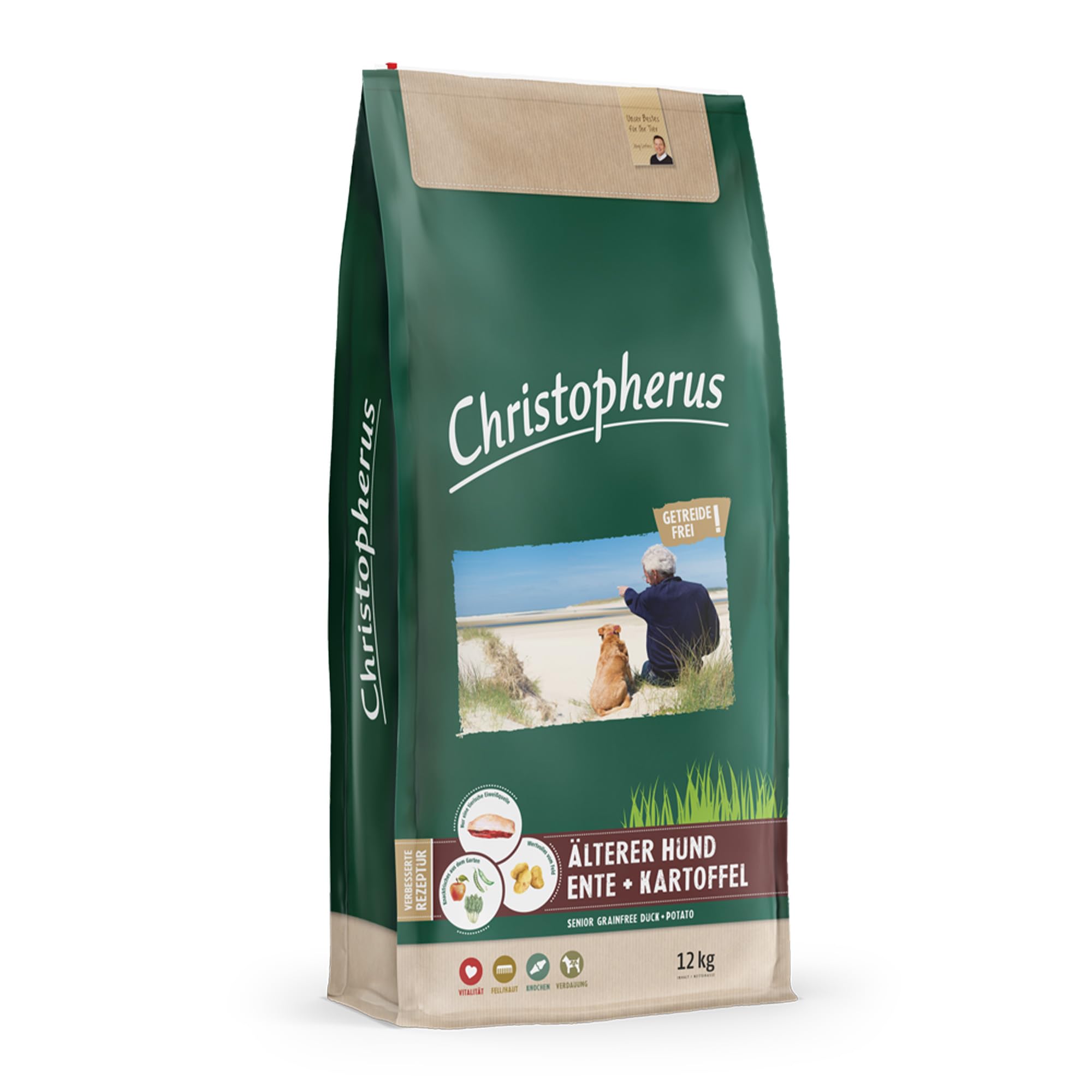 Christopherus Dog Food Grain-free Duck Senior + Potato 26lbs