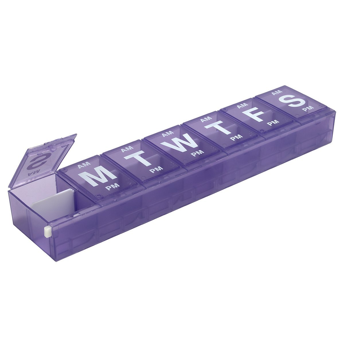 Ezy Dose Weekly (7-Day) Locking Pill Organizer and Planner, Separate AM/PM Compartments, Secure Prescription Medications, Prevent Accidental Spilling