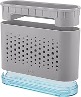 Minky Slimline Sink Tidy with Removable Drip Tray Light Grey UK Made view 5