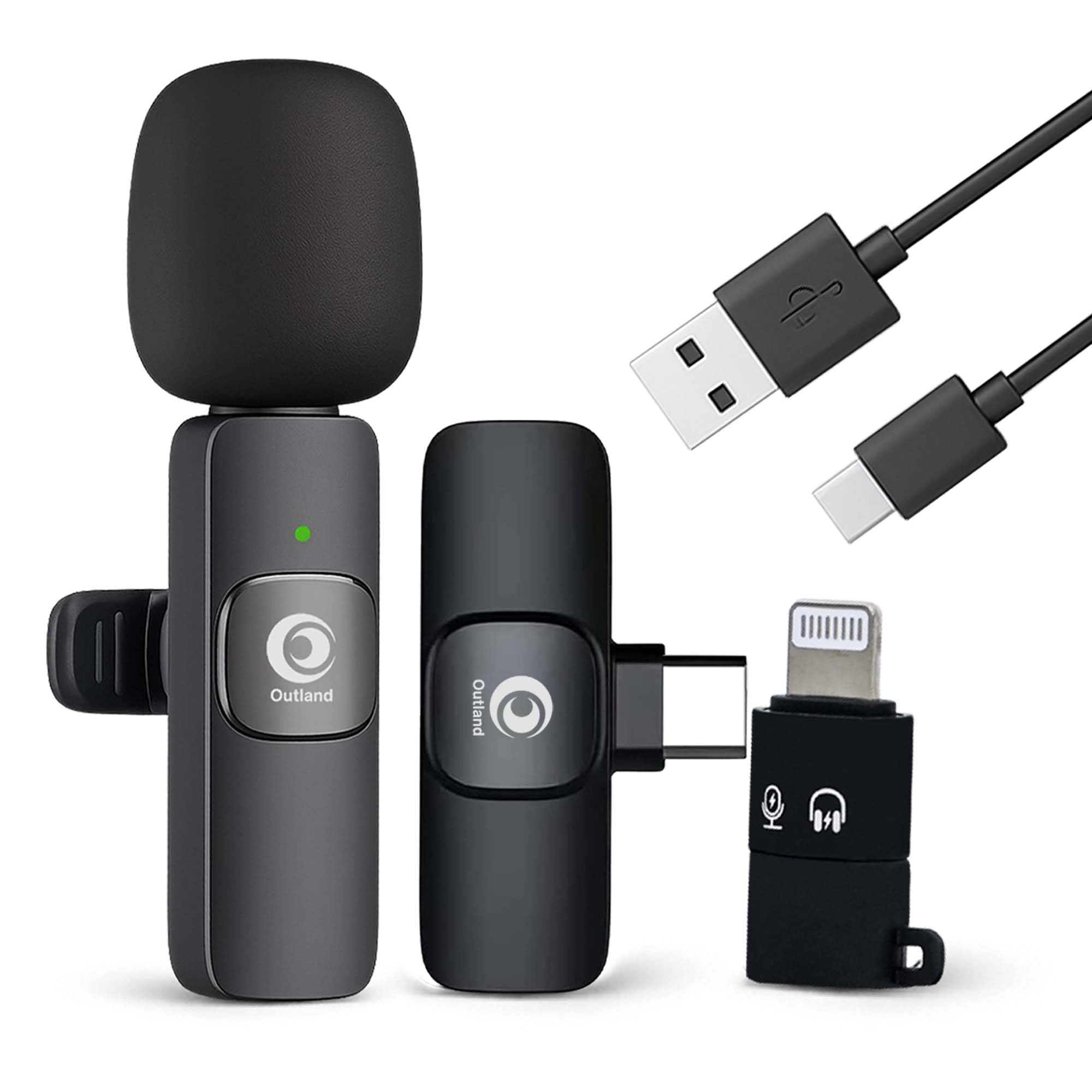 Photo 1 of Professional Wireless Microphone for iPhone, iPad, Cordless Lavalier Lapel Omnidirectional Condenser Recording Mic for Video Recording, Live Streaming, Interview Podcast Vlog YouTube Tiktok