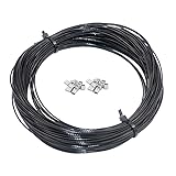 DGOL Soft Black Vinyl Coated 100 ft 304 Stainless