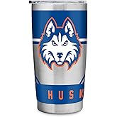 Rico Industries NCAA Houston Christian Huskies Standard 20oz Stainless Steel Tumbler with Lid - Great For Coffee, Tea, Water or Cocktails