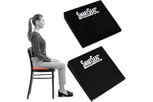 PHYSICALMIND INSTITUTE SmartSeat Small Foam Wedge for Back, Knee & Sit Bone Support - Posture Correction - Pain Relief and Comfort - Ideal for Office Chairs, Home Seating, Yoga, Meditation and Pilates Practice, Pack of 2