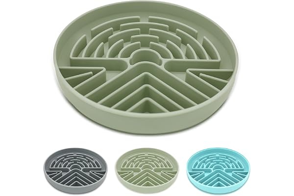 Zonopy Slow Feeder Dog Bowl for Medium & Small Pets, Anti Choking Puzzle Dog Food Bowl with Non-Slip Base, Interactive Pet Sl