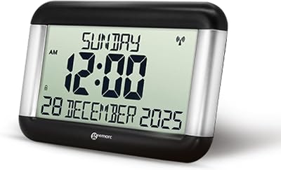 Geemarc VISO8 Dementia Clock Self-Setting Day Date UK MSF Battery