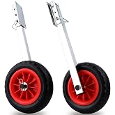 XinKunmarine Boat Launching Wheels, 10" Removable Boat Transom Launching Dolly Wheels for Inflatable Boats, Jon Boats, Transom Boat Launching Wheels