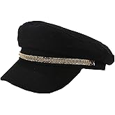 Brcus Men Women Newsboy Cabbie Peaked Beret Cap Baker Boy Yacht Captain Sailor Hat