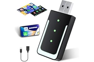 2 in 1 Wireless CarPlay Adapter & Android Auto Wireless Adapter,Upgrade Car Dongle Converts Wired to Wireless for Factory Wir