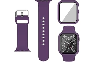 XFEN Sport Silicone Band and Case with Screen Protector for Apple Watch