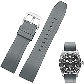 Nixiamy Rubber Watch Bands Quick Release Soft Fluororubber Watch Bands 19mm 20mm 21mm 22mm FKM Rubbe Watch Strap Universal Replacement Band Strap for Men Women