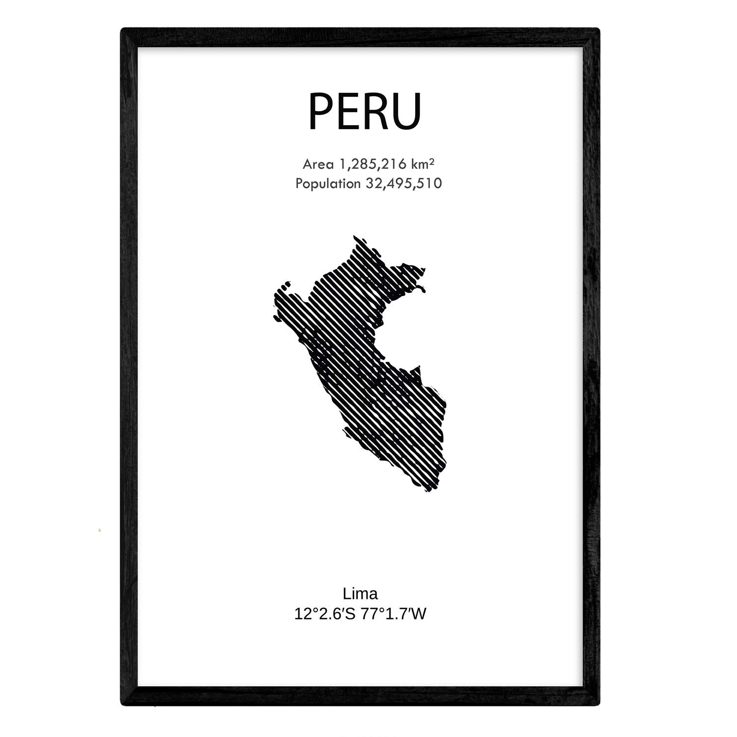 Nacnic Poster of Peru. Sheets of countries and continents. A3 size โ image 1