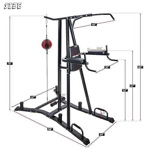 Merax Boxing Power Tower Combo Home Fitness Workout Station