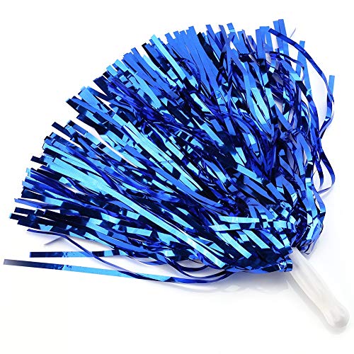 Antilog Cheerleading Poms, 7 Colors 6pcs Cheerleading Pom Poms Party Dance Accessory Sports Pompoms Cheer(Blue)